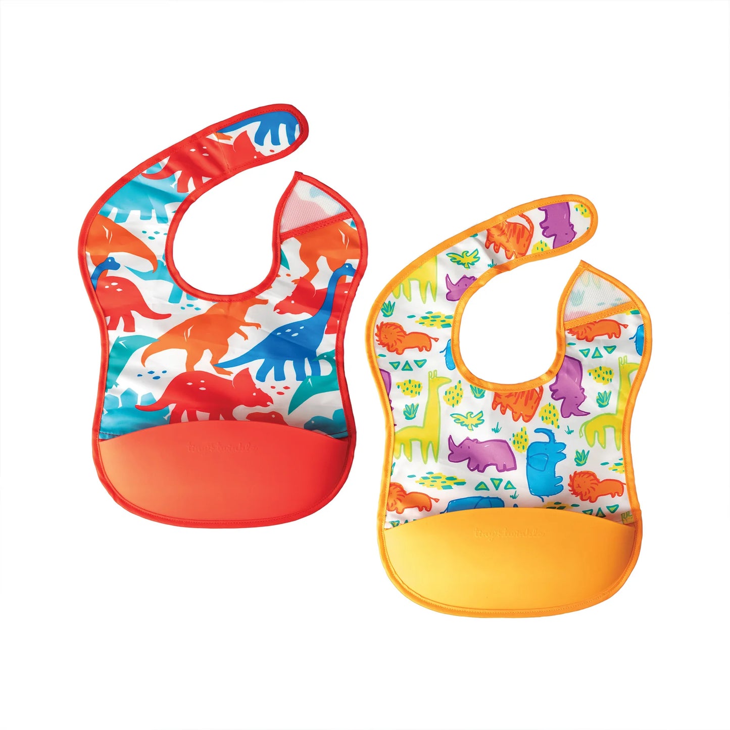 Tiny Twinkle - Mess-Proof Silicone Pocket Bib 2 Pack