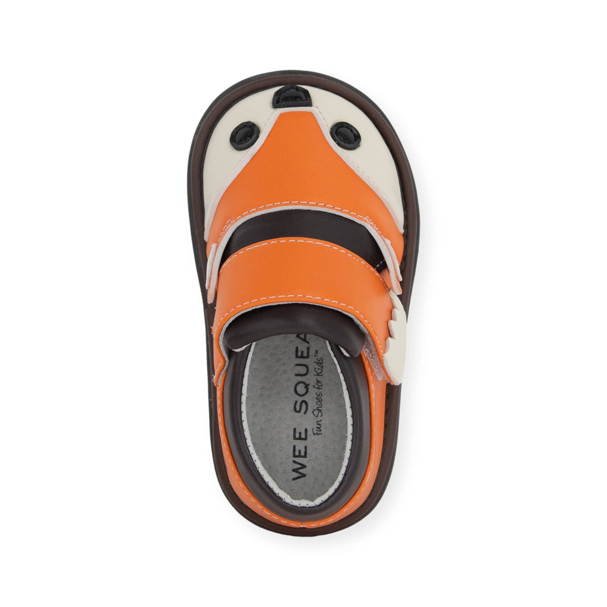 Wee Squeak Fox Orange Shoes with Adjustable Tail Strap