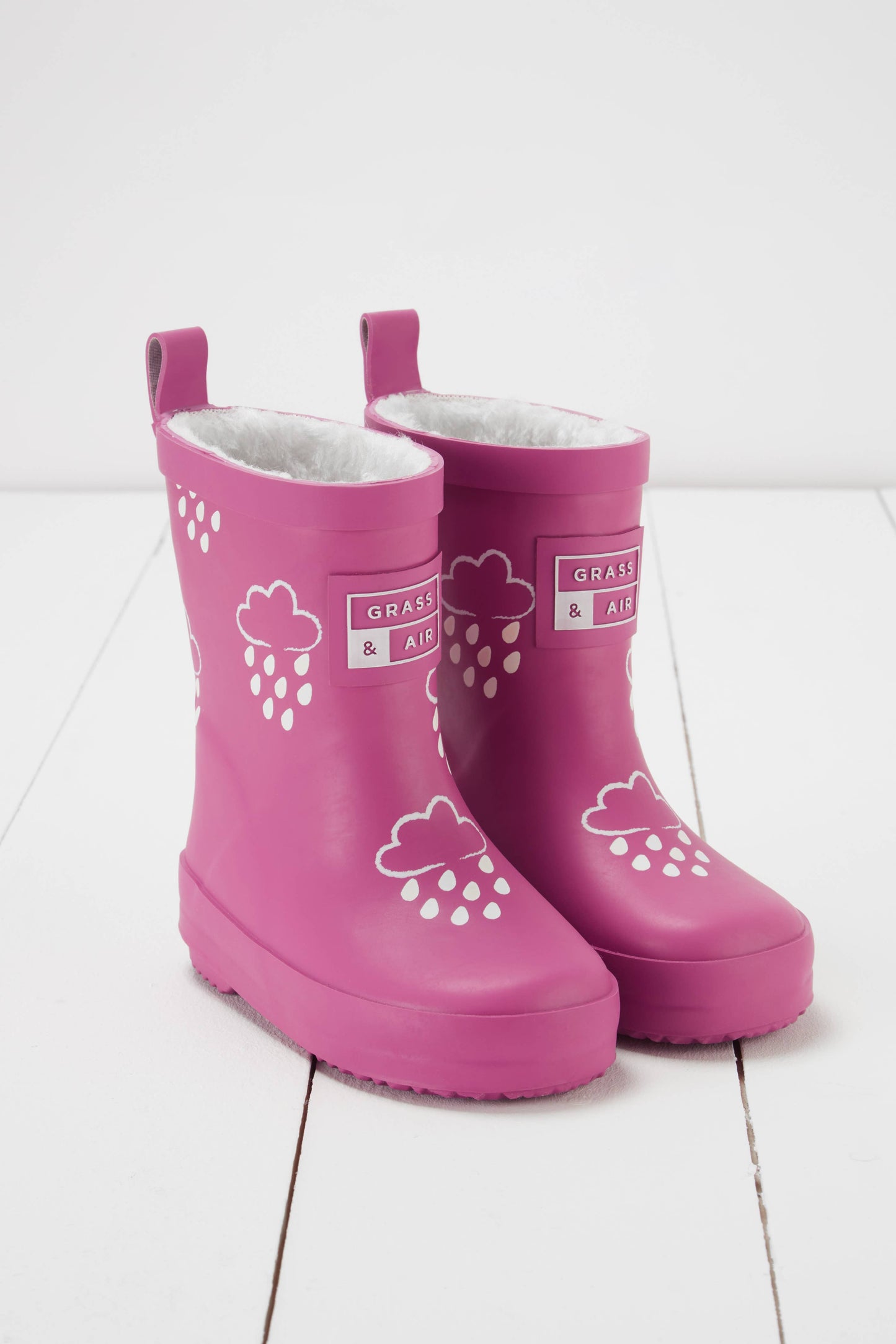 Grass & Air - Ochre Colour-Changing Kids Winter Wellies