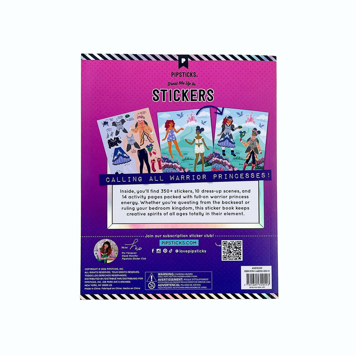 Pipsticks - Warrior Princesses Dress-Me-Up In Stickers Book