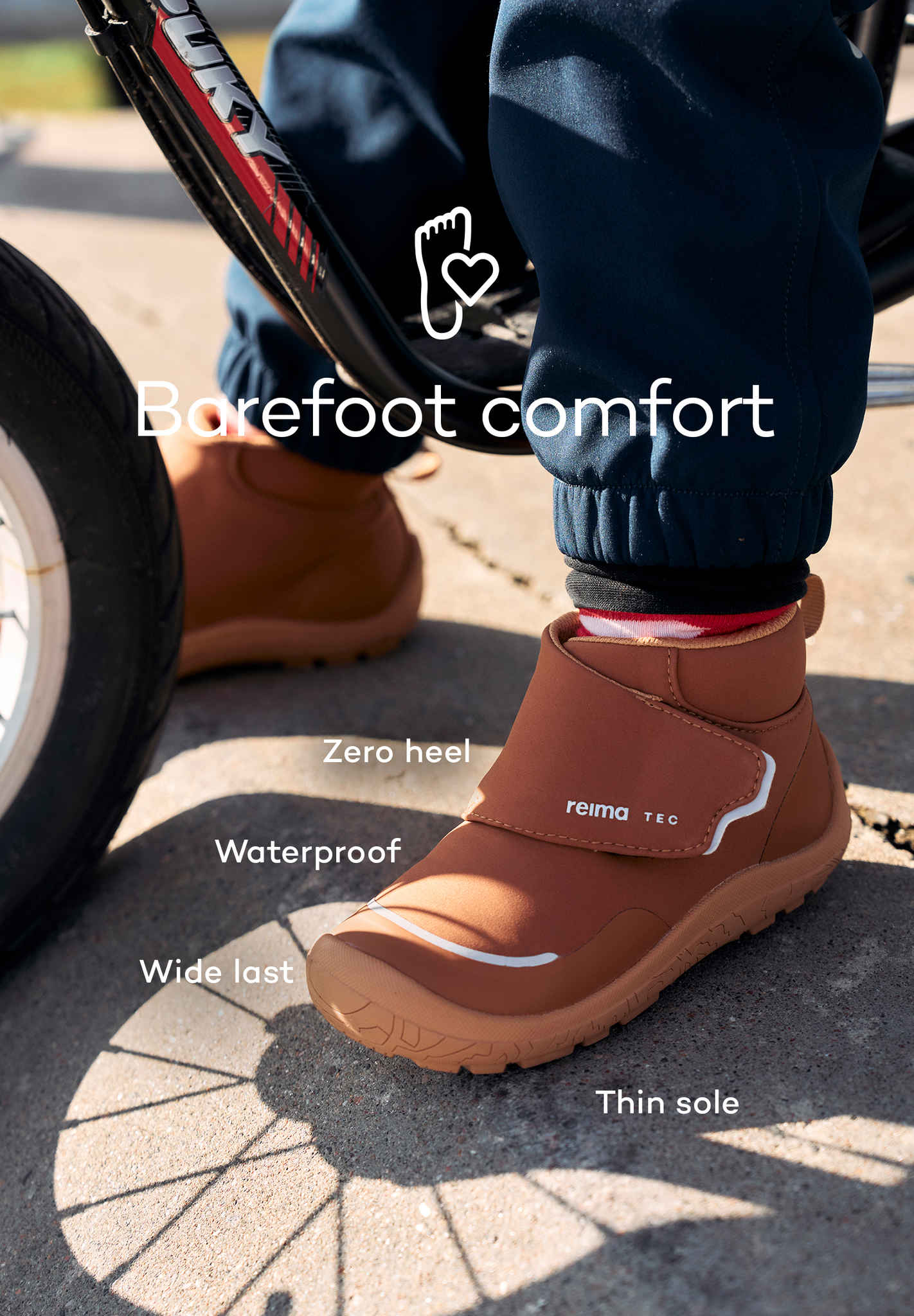 Reima - Waterproof Reimatec Barefoot Shoes, Hyppi - Cinnamon Brown