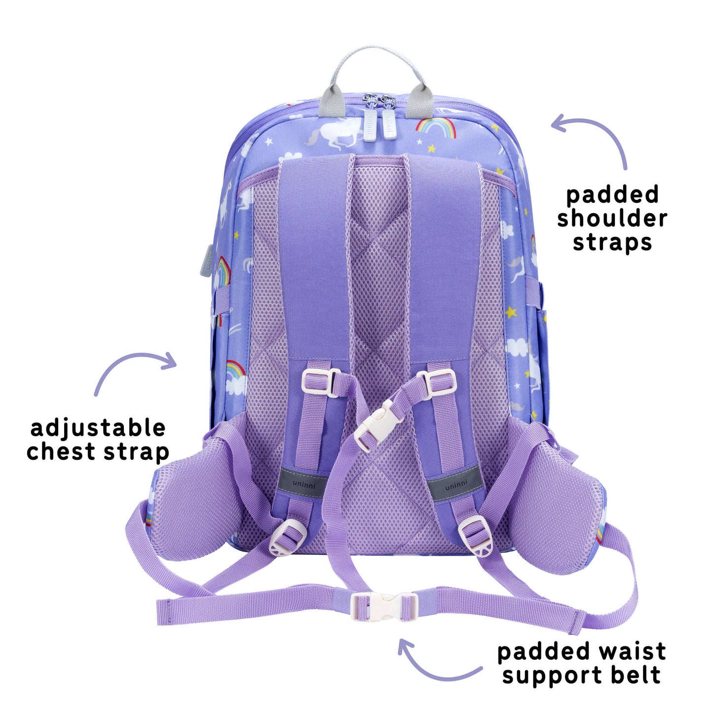 uninni - Bailey Backpack - Rainbow Unicorn