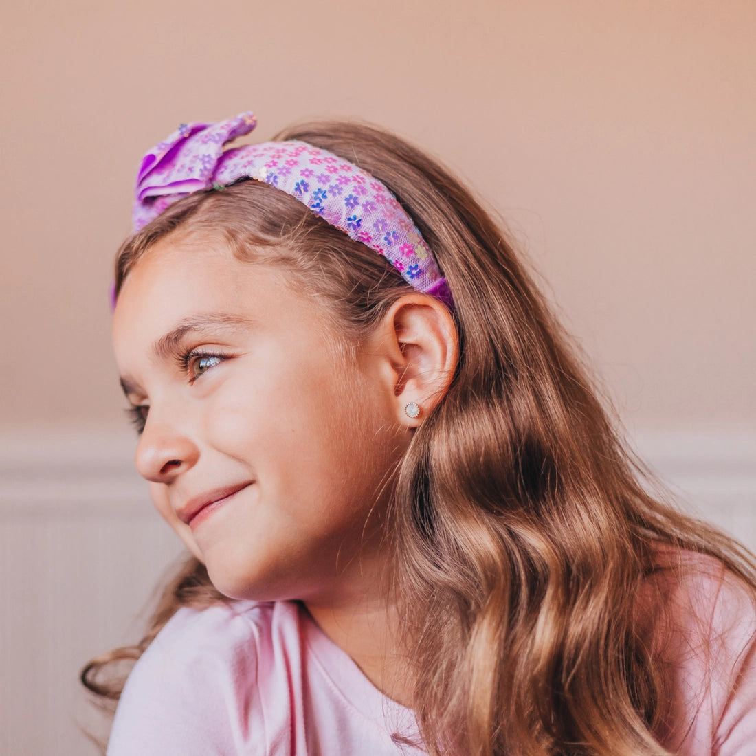 Frog Sac - Big Bow Headband - Double Layer Sequin