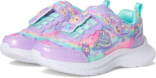 Skechers Jumpsters Cutie Critters sneaker in Lavender/Multi for girls