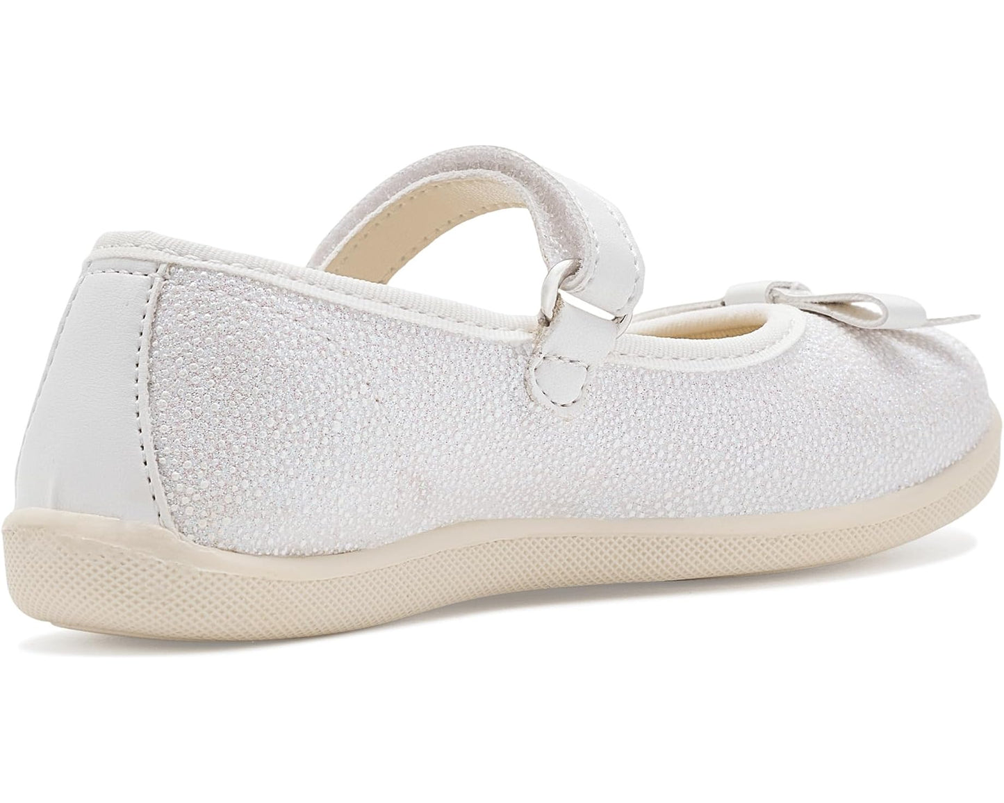 Naturino - Claries 2 Canvas  White Mary Jane Shoe Crystals/Sprint