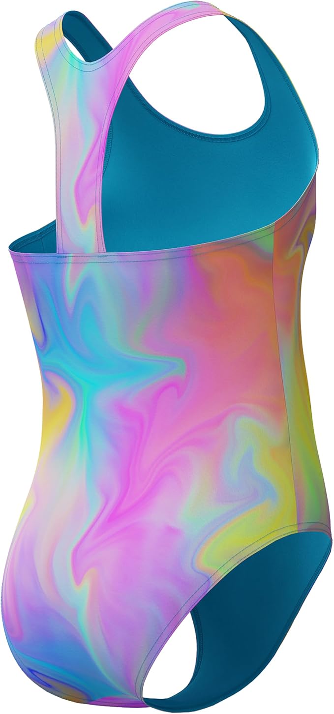 Speedo - Printed Racerback One Piece Swim Suit