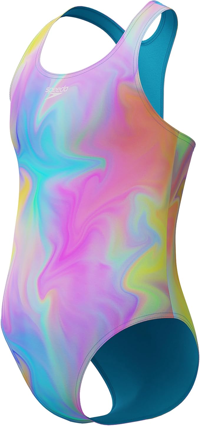 Speedo - Printed Racerback One Piece Swim Suit