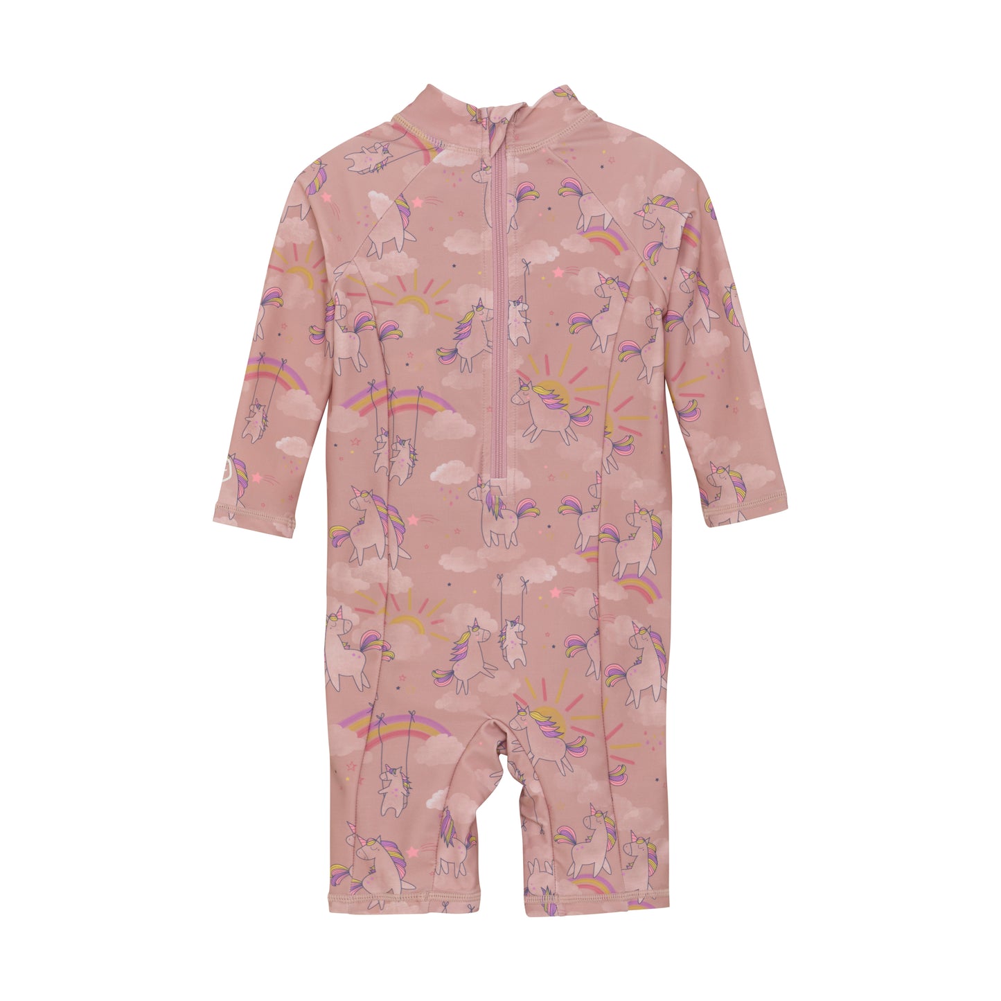 Color Kids 1 pc UV Sunsuit Pink Unicorn Rainbow - 1Y