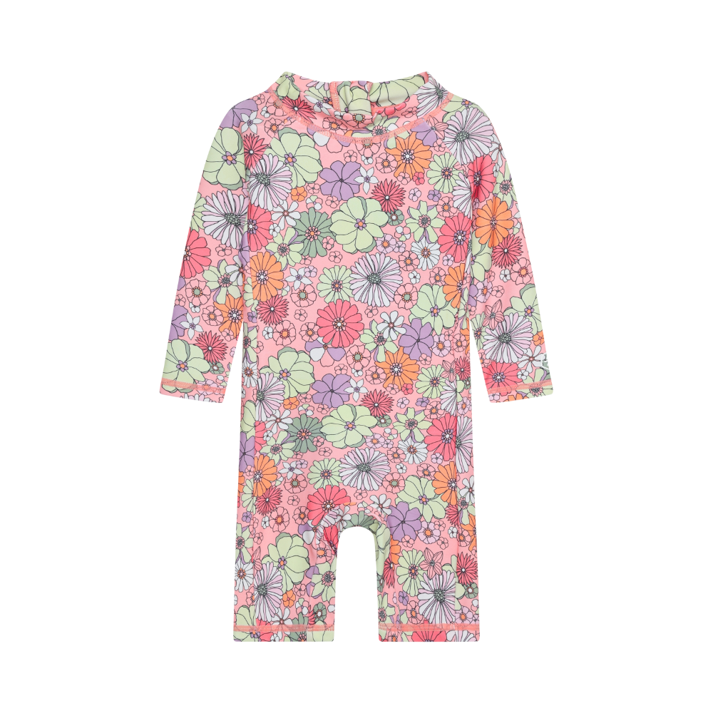 Color Kids - All Over Print Long Sleeve Swimsuit