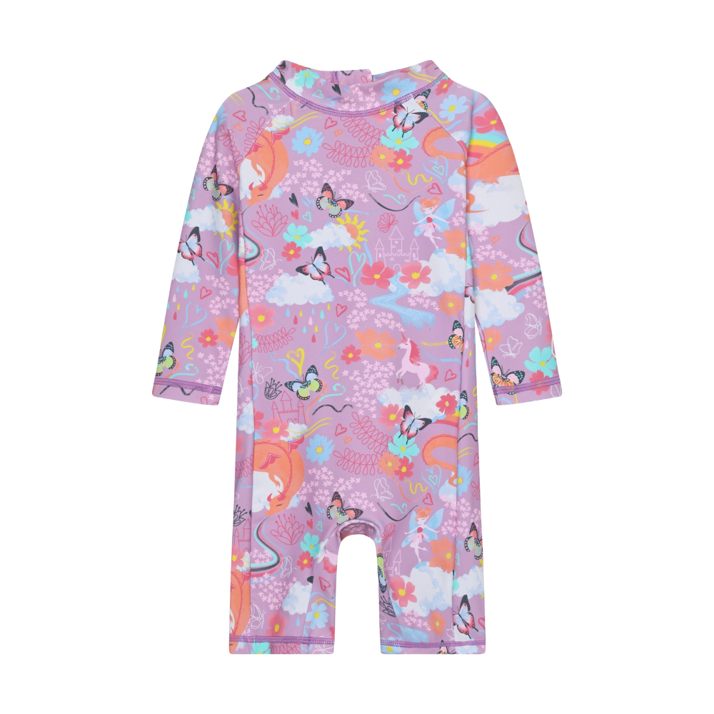 Color Kids - All Over Print Long Sleeve Swimsuit