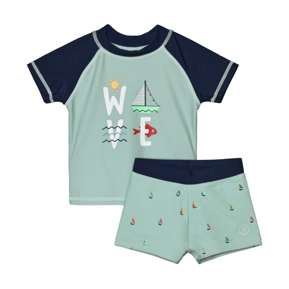 Color Kids - Infant Rashguard & Shorts Swim Set
