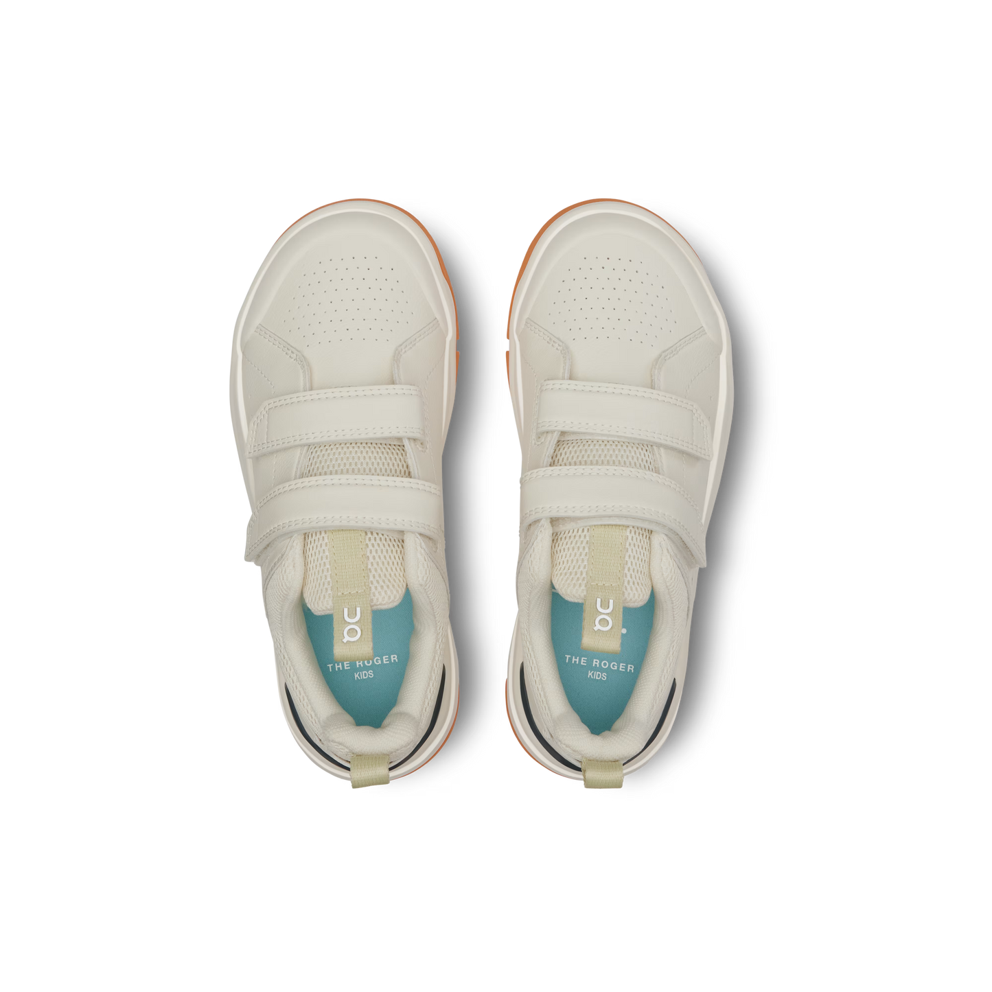 On The Roger Kids Lifestyle Shoe - Ivory | Orange