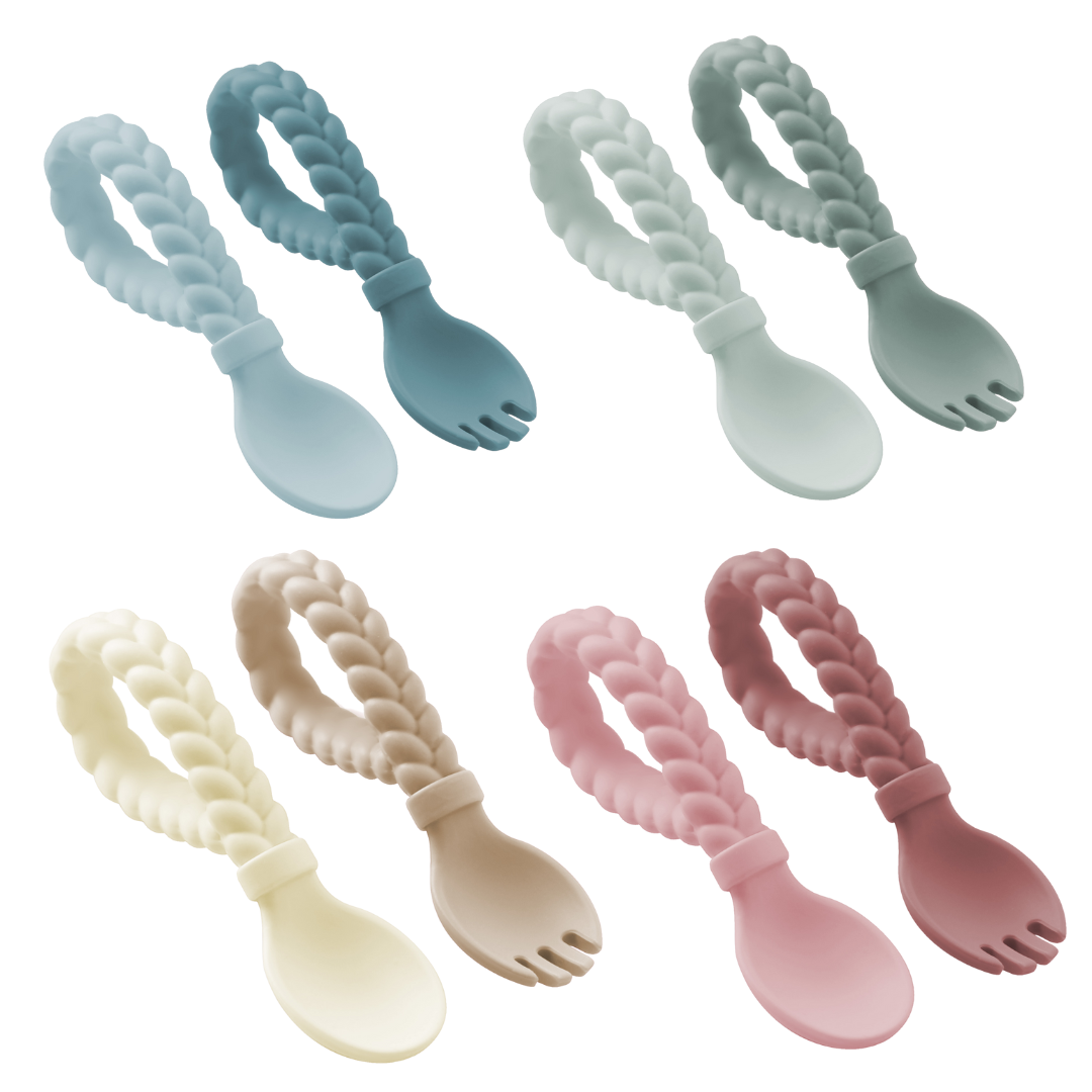 Itzy Ritzy - Sweetie Spoons Spoon + Fork Set: Pink