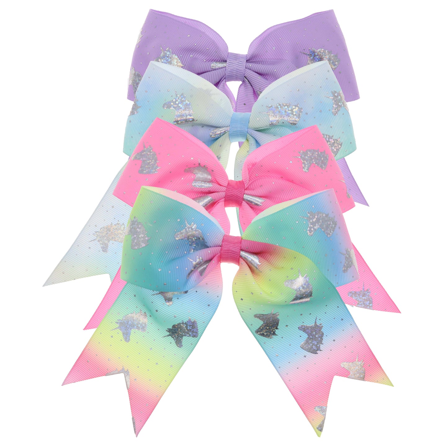 Frog Sac - Large Unicorn Glitter Hair Bows