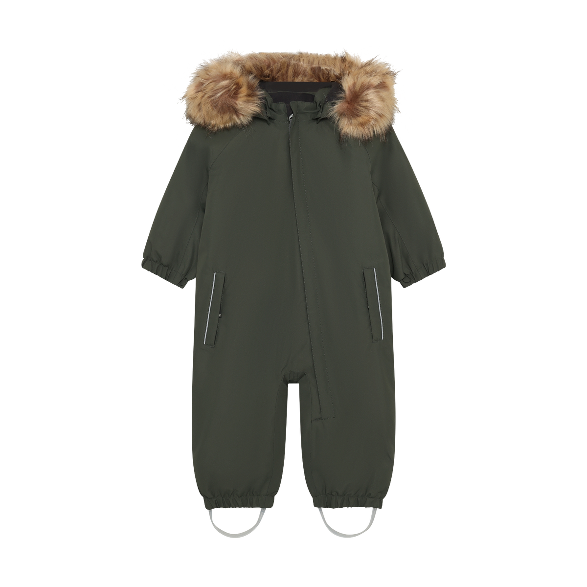 Color Kids Coverall with Fake Fur