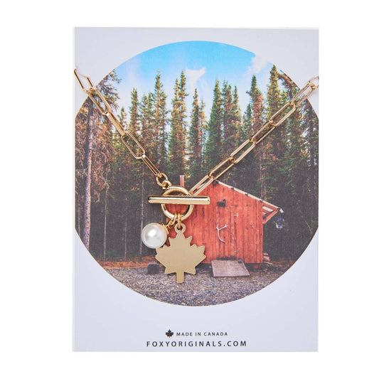 Foxy Originals - Maple Leaf Toggle Necklace On Staple Chain