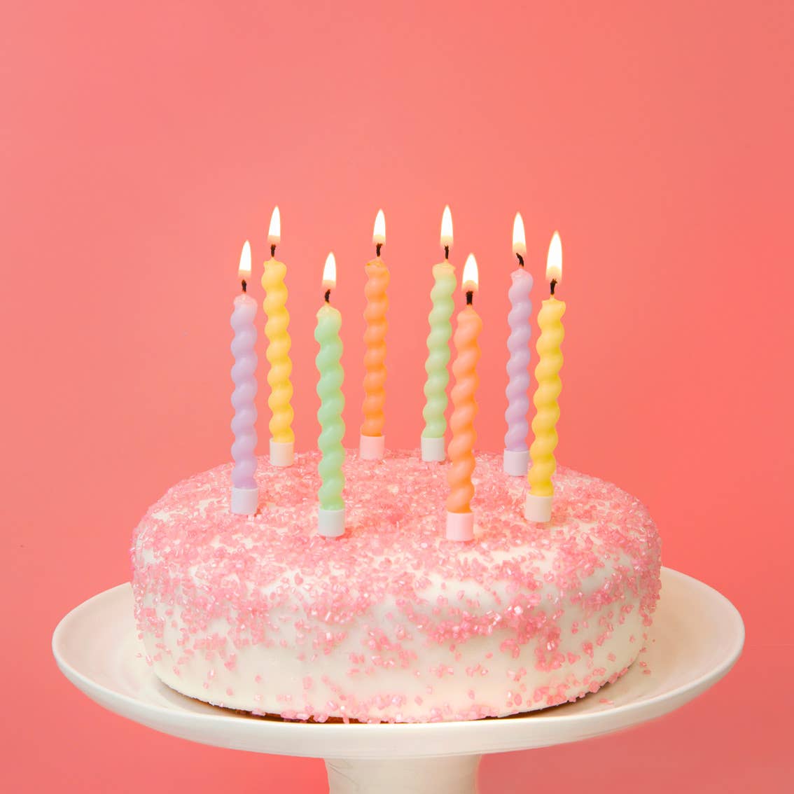 Talking Tables USA - Twisted Pastel Birthday Candles | 8 Pack | Birthday Party |