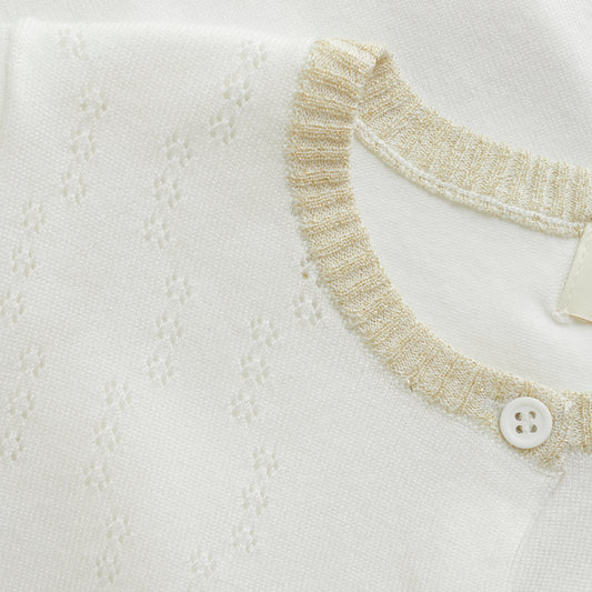 Creamie Cardigan Pointelle - 2Y