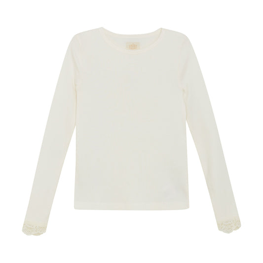 SE - Creamie - Creamie Infant/kid Girl Cream T-shirt Ls - 8Y(128)