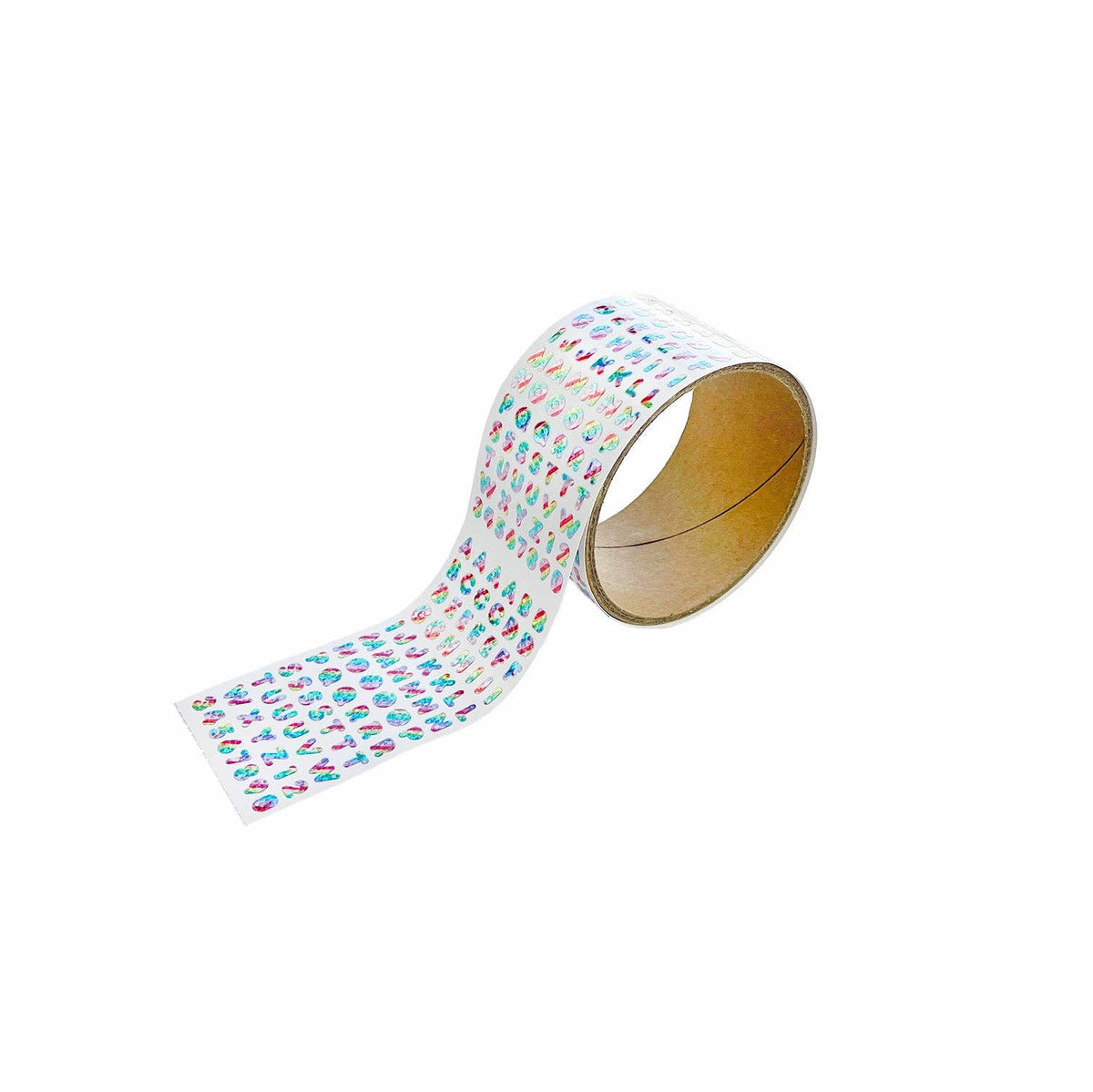Pipsticks - Rainbow Stripe Alphabet Stickers on the Roll (Sold by the Section)