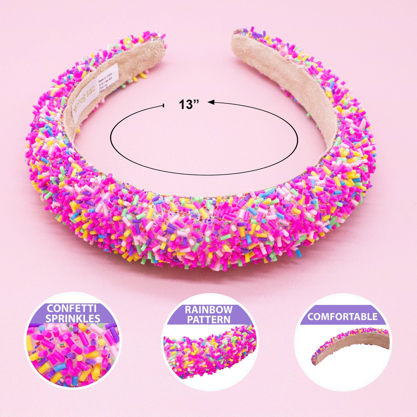 Frog Sac - Padded Sprinkles Headband - Confetti Hair Band