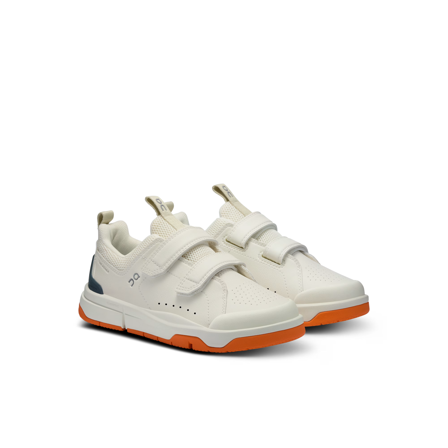 On The Roger Kids Lifestyle Shoe - Ivory | Orange