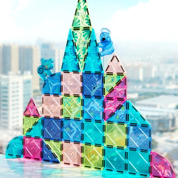 Mideer - Colorful Magnetic Tiles: Wonderful Forest 40P