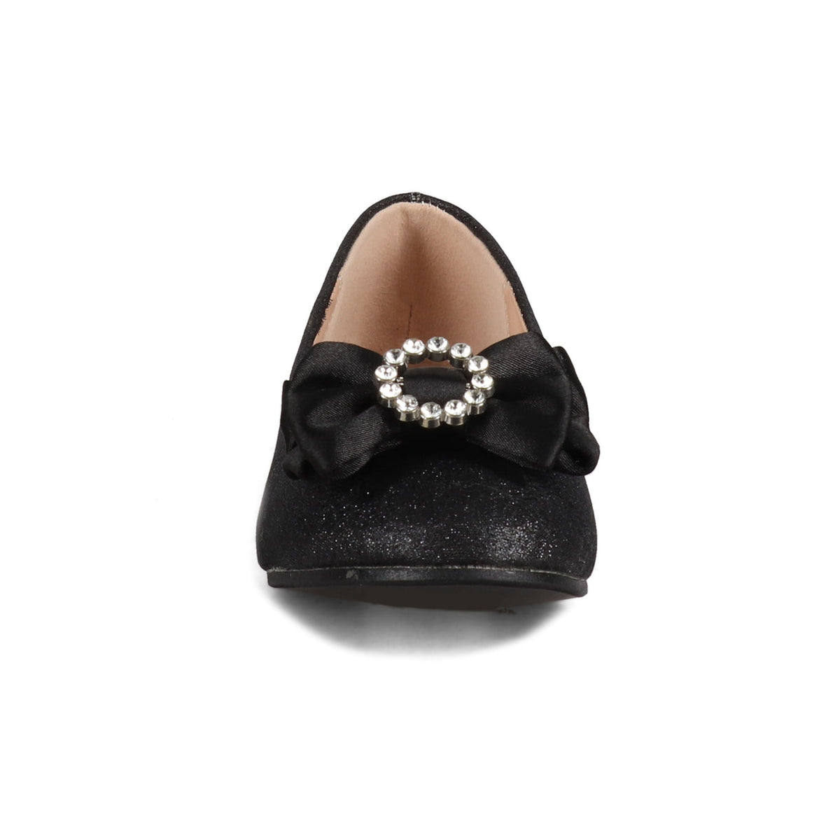 Badgley Mischka Girls Amelia Glitter Bow Flat