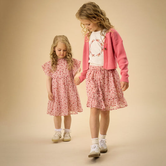 Creamie Flower Doby Dress - 8Y