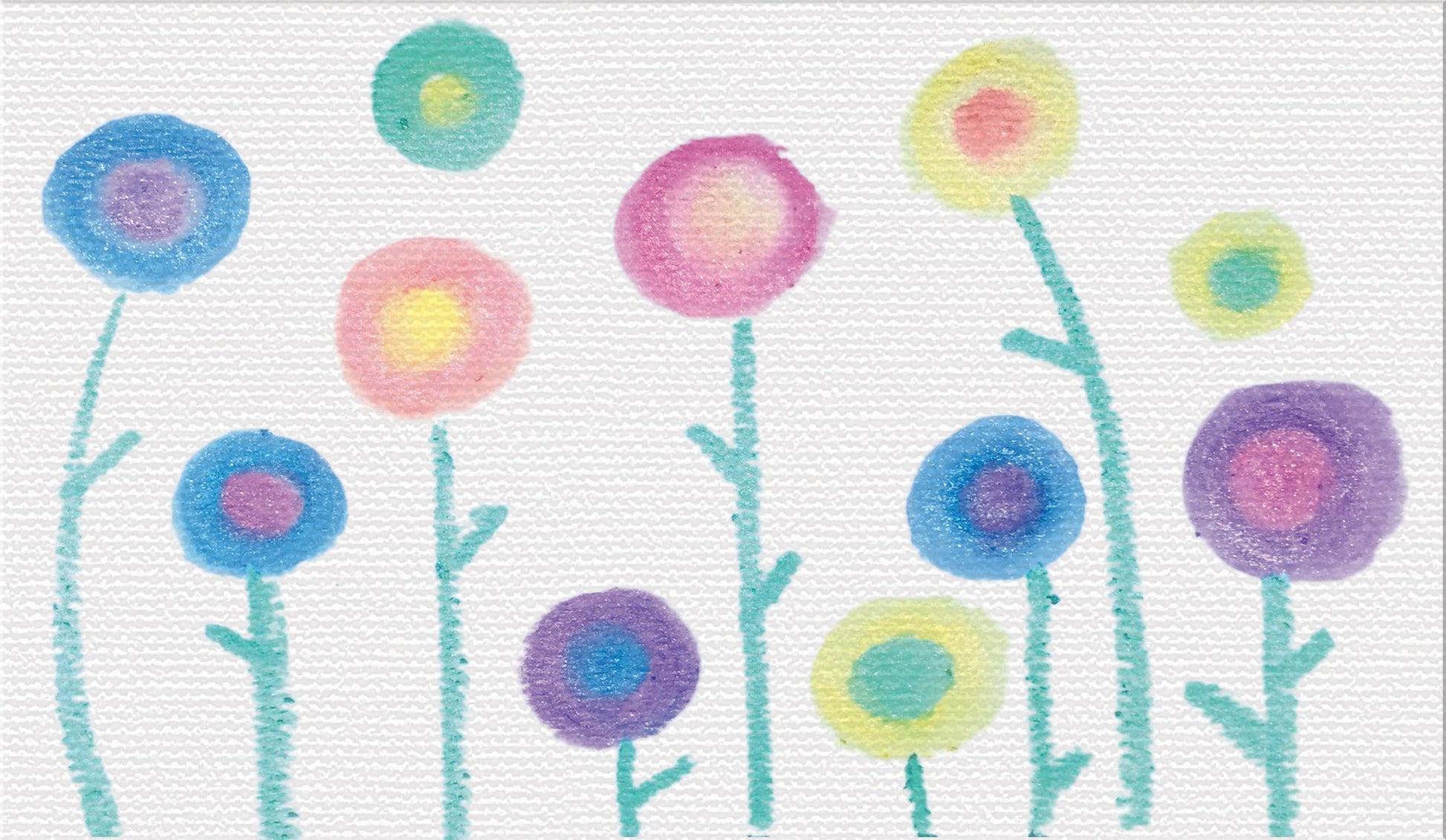 Colorful flower pattern on a white background