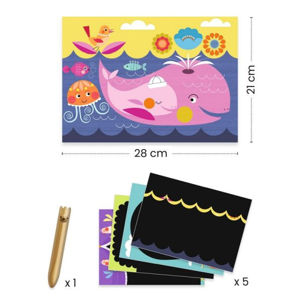 Djeco - Scratch Card Activity: It's Fun to Discover