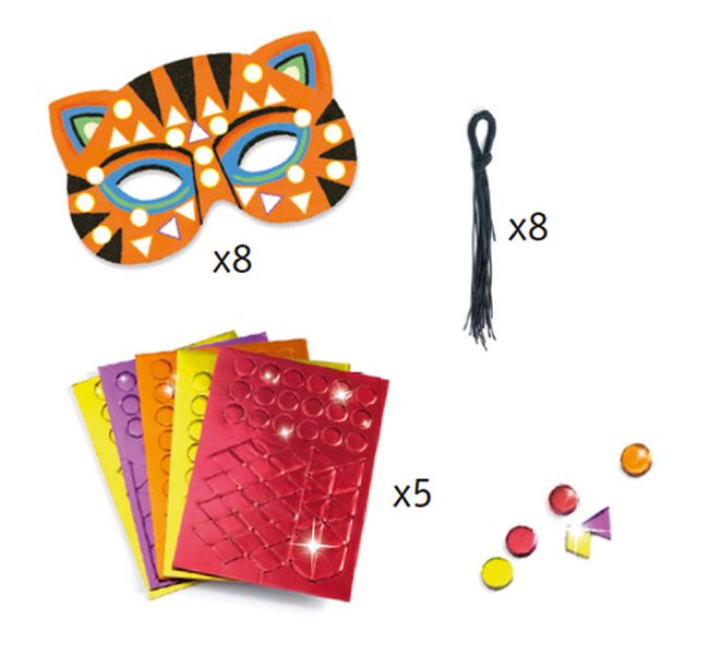 Djeco - Do It Yourself:  Mosaic Jungle Animal Masks