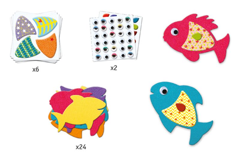 Djeco - Felt Character Decoration Art Activity