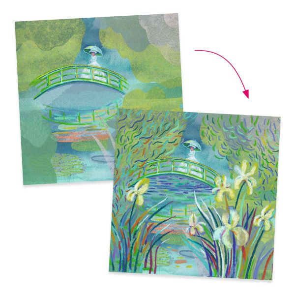 Djeco - Inspired By Art Activity - Claude Monet (Oil Pastels)
