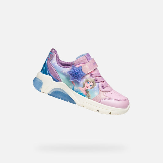 Geox Fadinlight Girl's Sneakers Disney Frozen Elsa - Pink