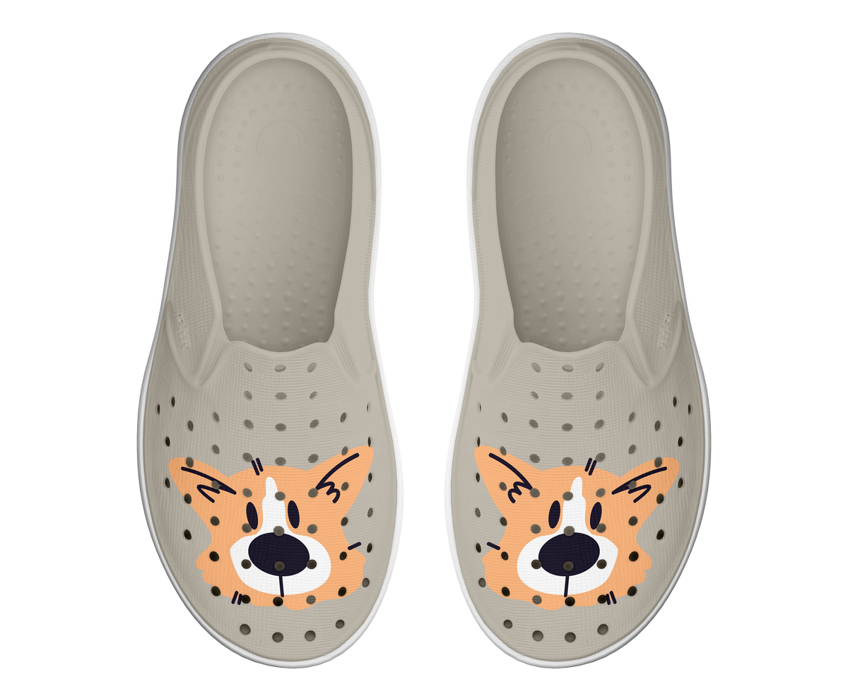 Native Shoes Miles Kids' Block Print Slip-On - Wide Fit