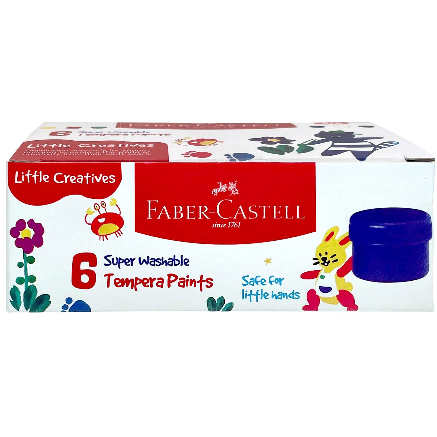 Faber-Castell Little Creatives tempera paint set on a white background