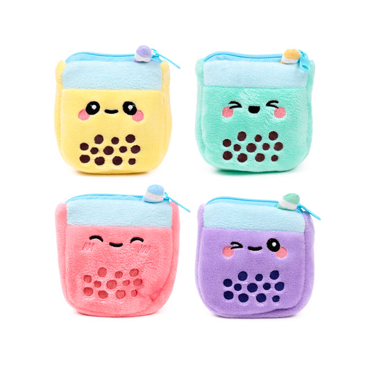 Puckator Foodiemals Bubble Tea Plush Mini  Change Purse
