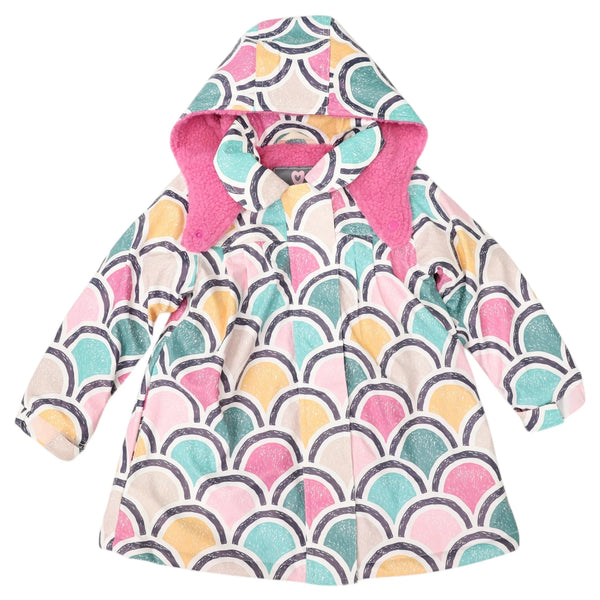 Korango Arch Print Lined Raincoat - Green