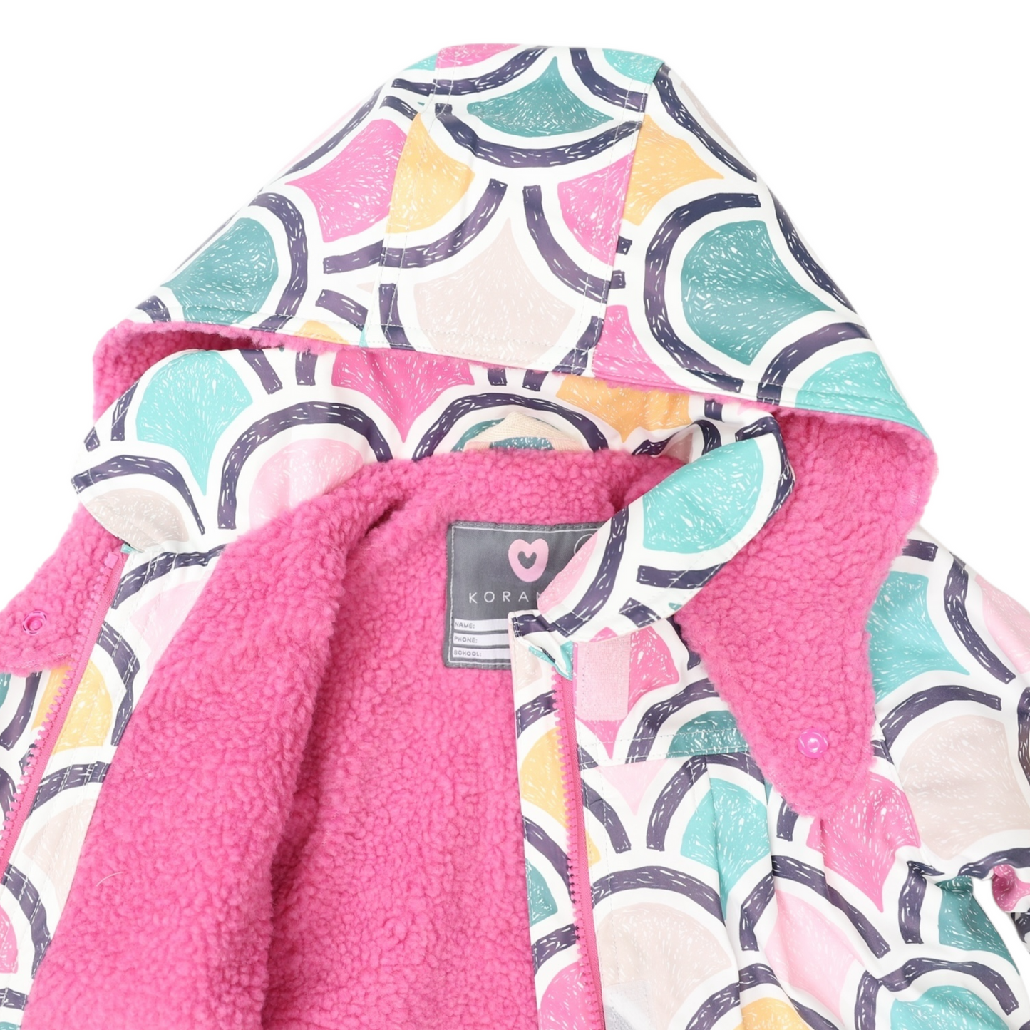 Korango Arch Print Lined Raincoat Green
