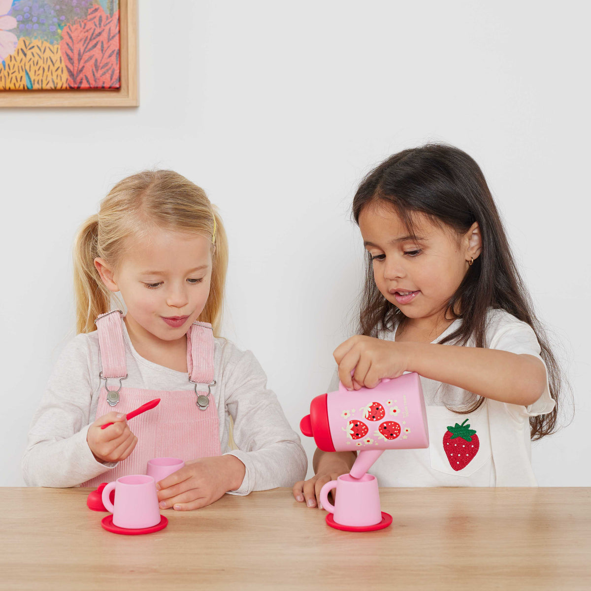 Tiger Tribe Silicone Tea Set Strawberry Patch
