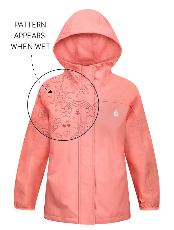 Therm Kids 5K Splashmagic Rainshell in Sorbet — waterproof kids' rain jacket
