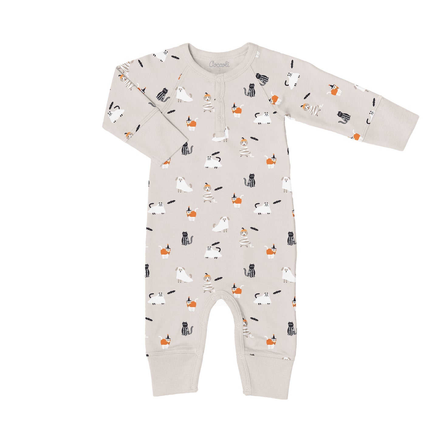 Coccoli Modal Unionsuit Spooky Halloween Dogs & Cats 3m