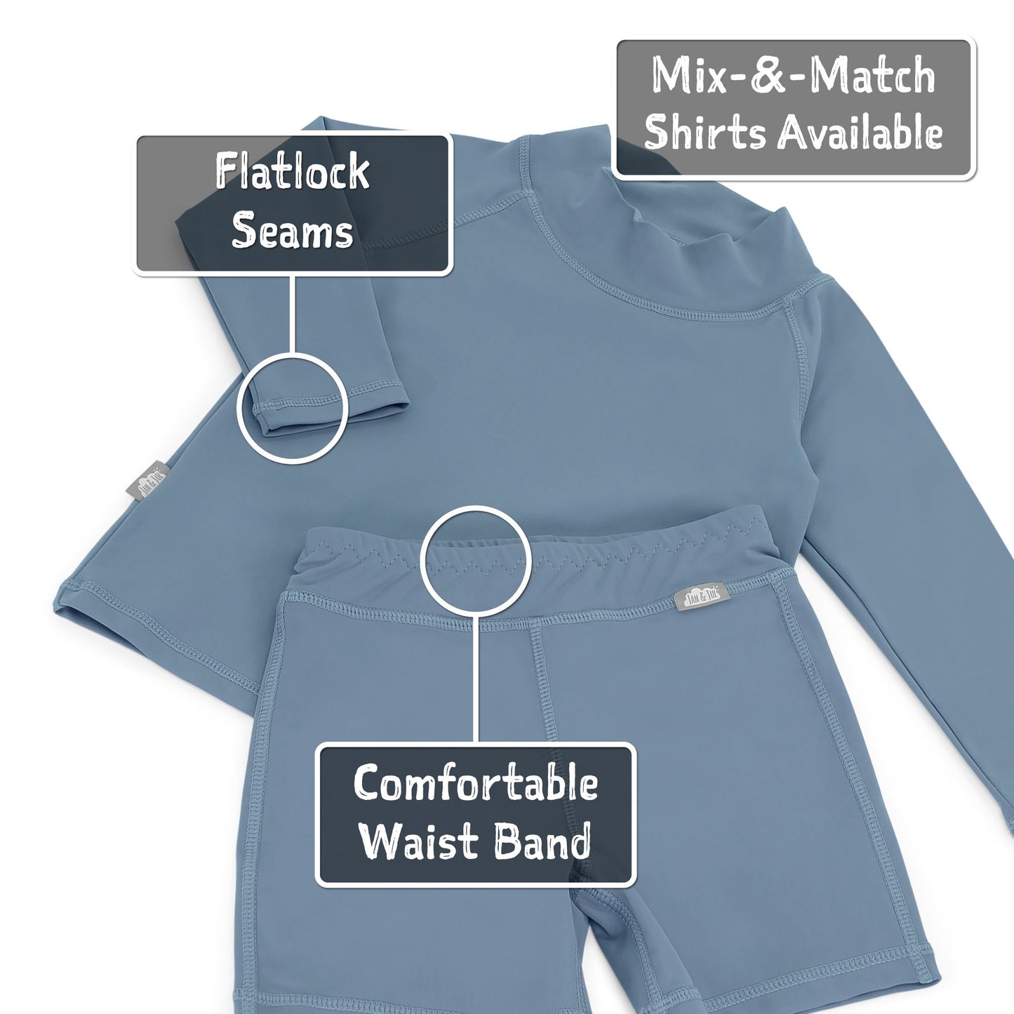 Jan & Jul - Kids UV Swim Trunks