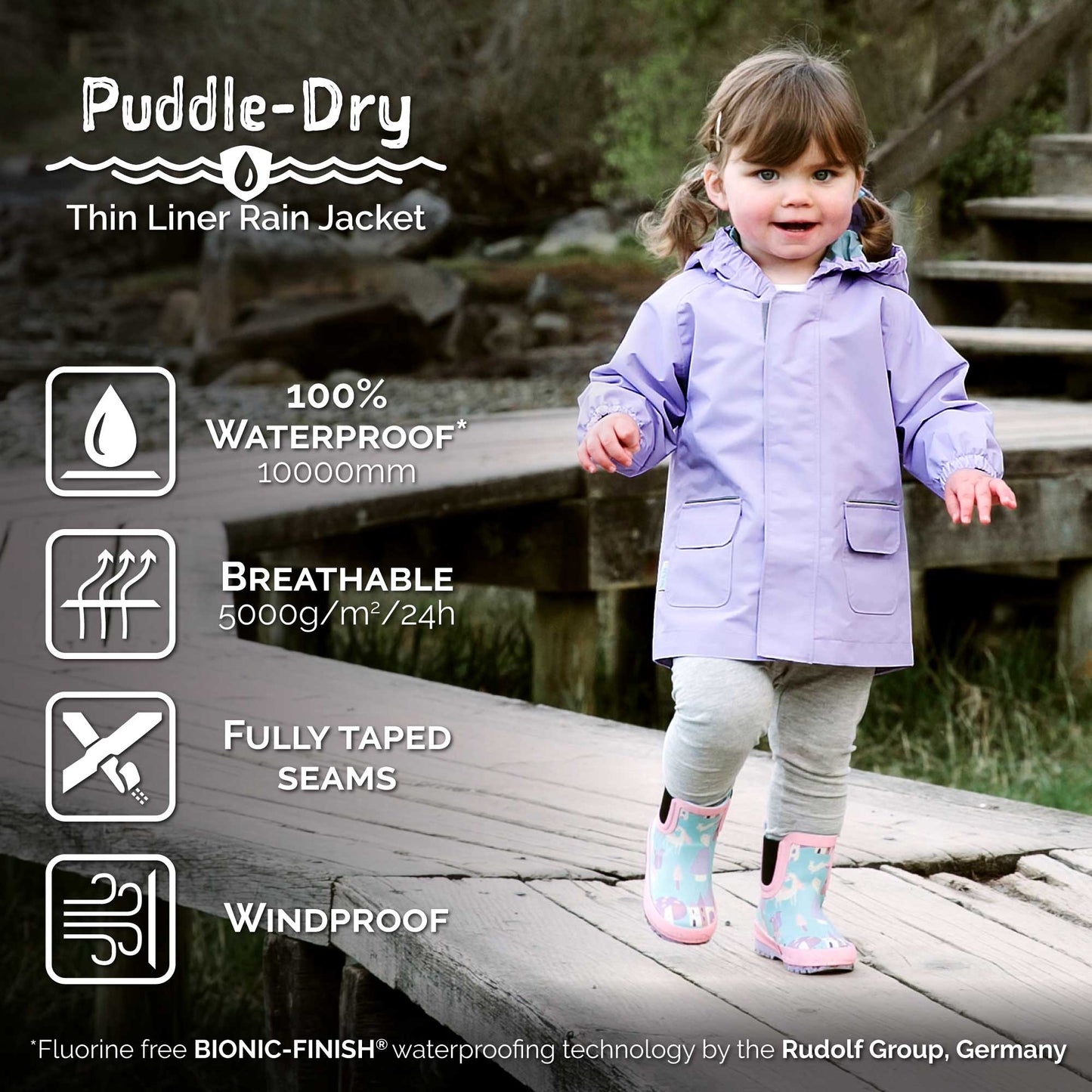 Jan & Jul -  Puddle-Dry Unlined Waterproof Rain Jacket