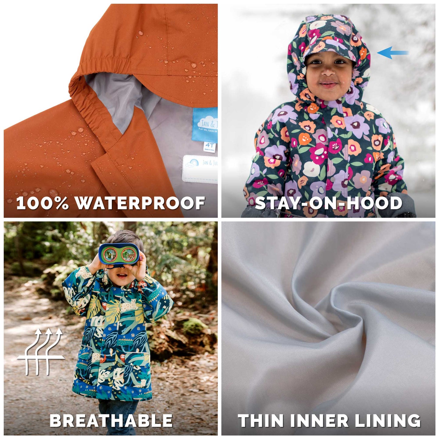 Jan & Jul -  Puddle-Dry Unlined Waterproof Rain Jacket