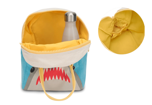 Fluf Zipper Lunch Bag- Shark