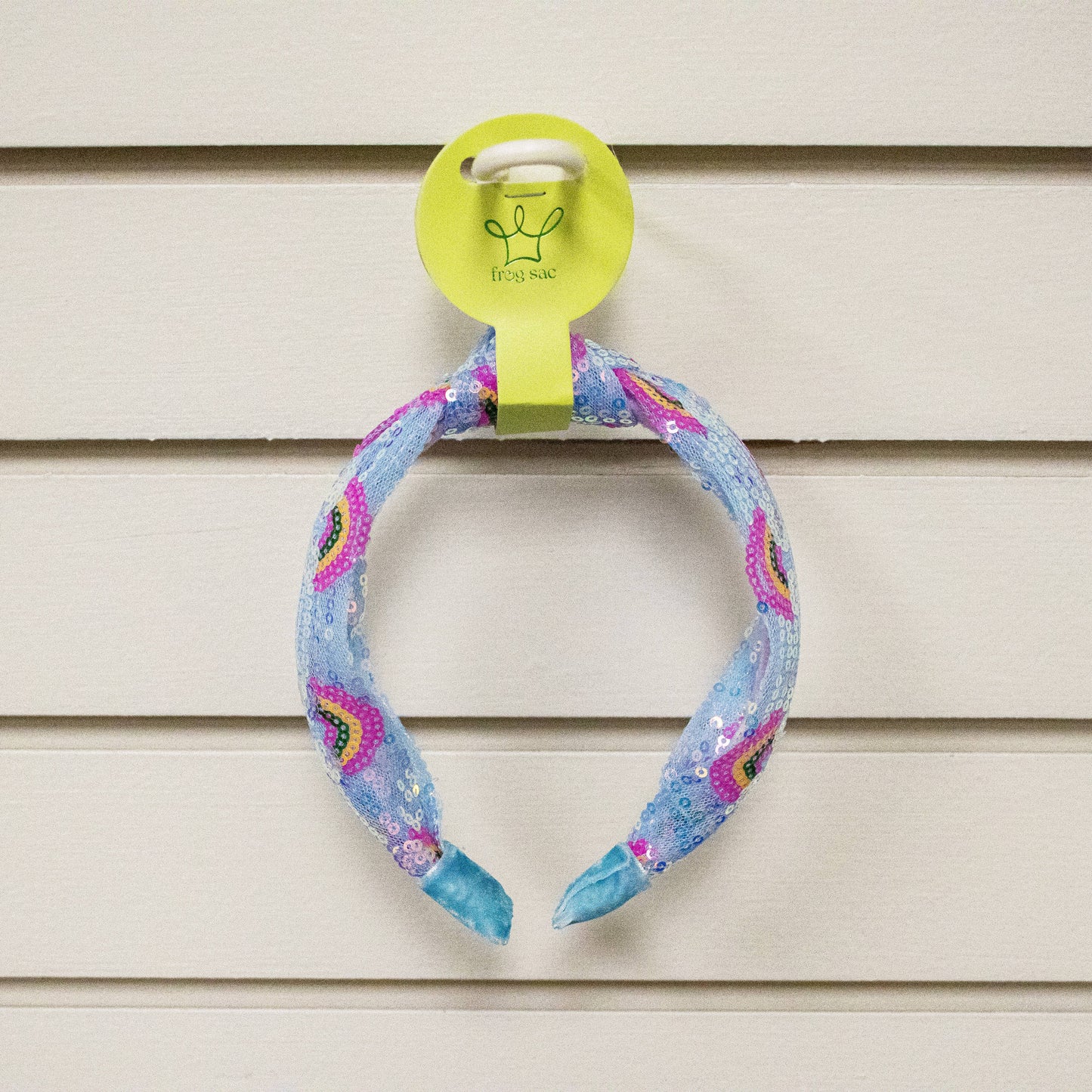 Frog Sac - Kids Sequin Knot Headband - Rainbow
