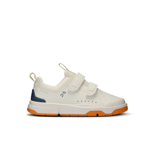 On The Roger Kids Lifestyle Shoe - Ivory | Orange