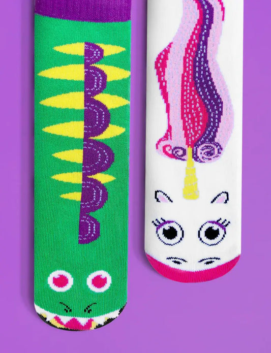Pals Socks - Dragon & Unicorn Mismatched Adult Socks